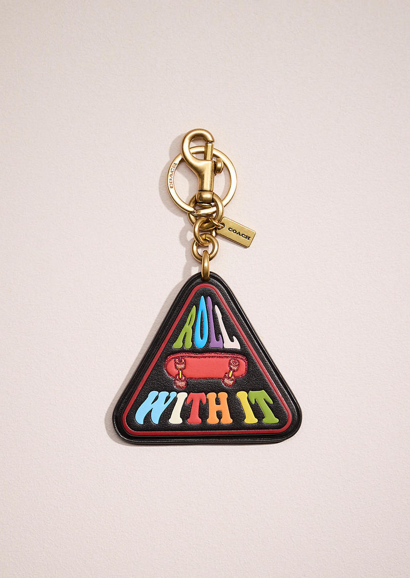 Coach Restored Bag Charm In Rainbow Signature Canvas