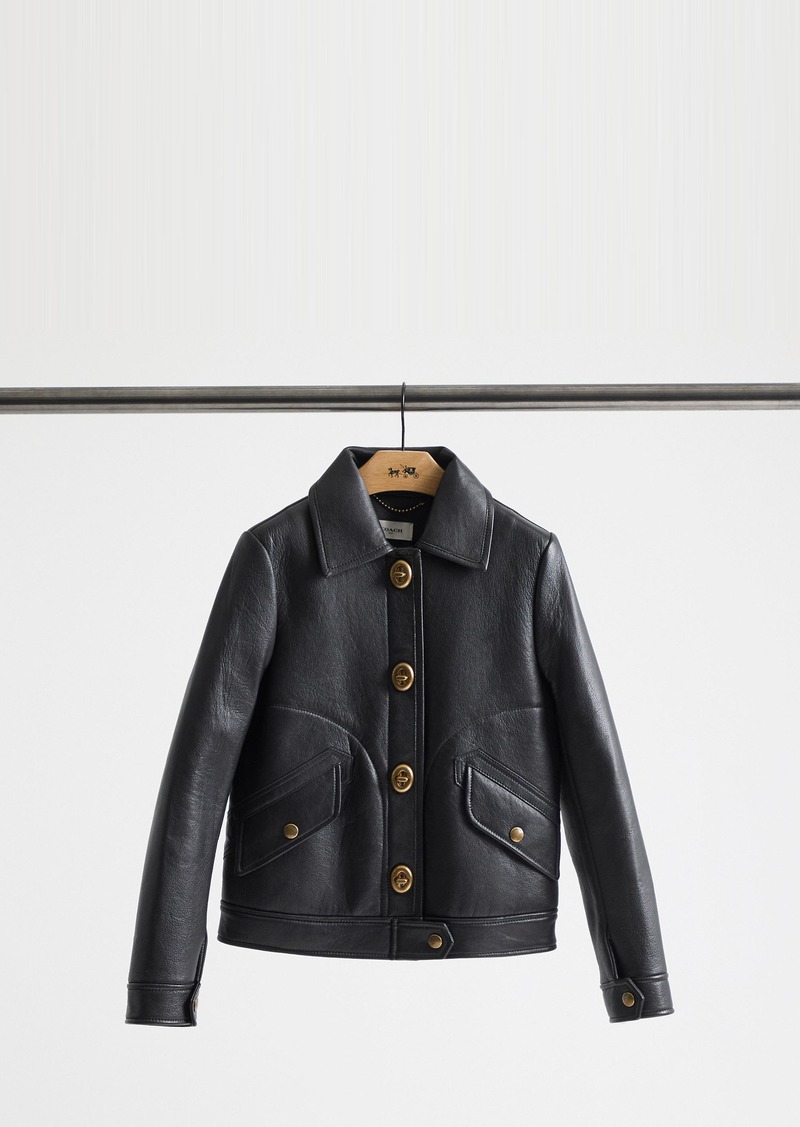 Coach Restored Bonded Leather Jacket