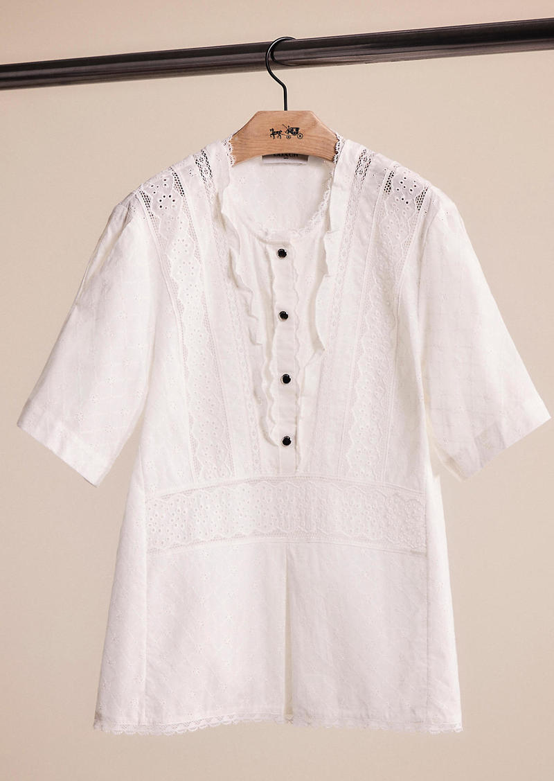 Coach Restored Broderie Anglaise Top