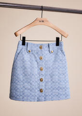 Coach Restored Chambray Mini Skirt