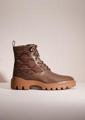Coach Restored Citysole Lace Up Boot With Shearling And Recycled Polyester