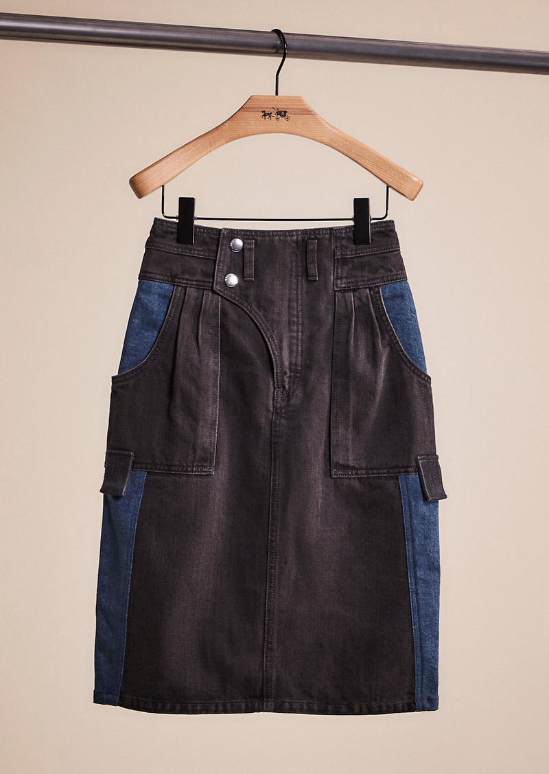 Coach Restored Denim Skirt