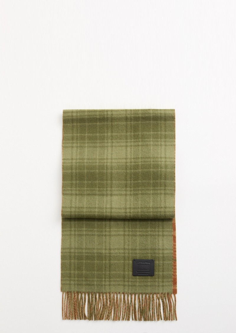 Coach Restored Double Plaid Print Muffler