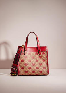 Coach Restored Field Tote 22 In Signature Canvas With Heart Print