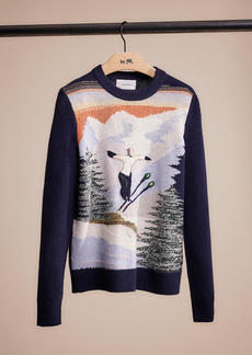 Coach Restored Holiday Intarsia Sweater In Recycled Wool And Cashmere