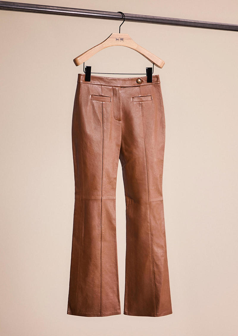 Coach Restored Leather Flare Trousers