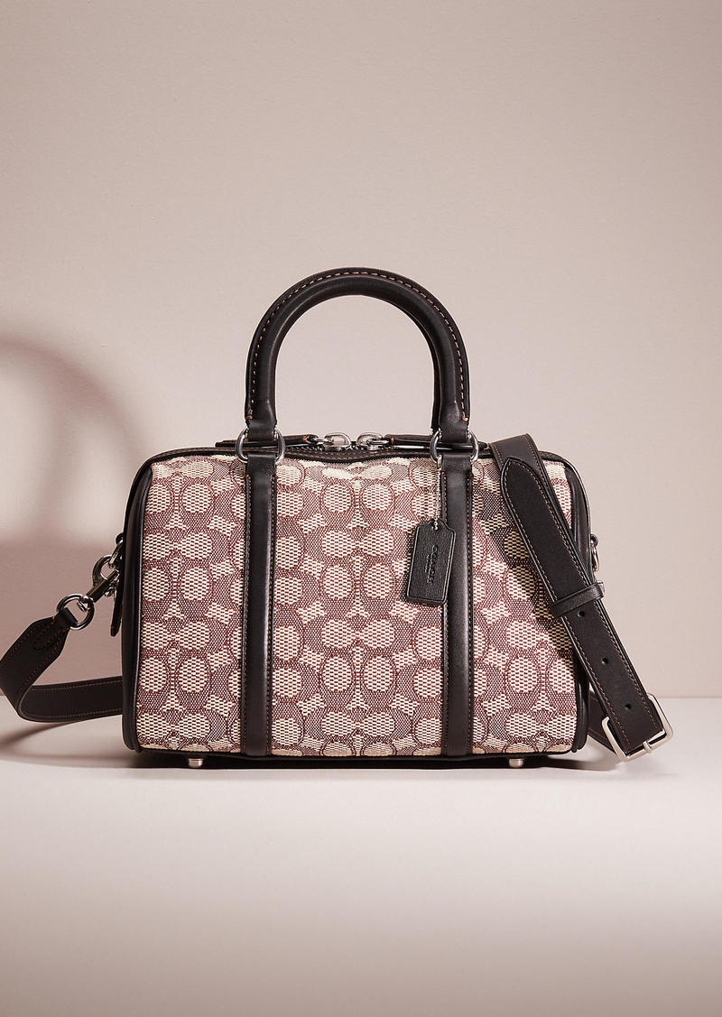 Coach Restored Ruby Satchel 25 In Signature Textile Jacquard