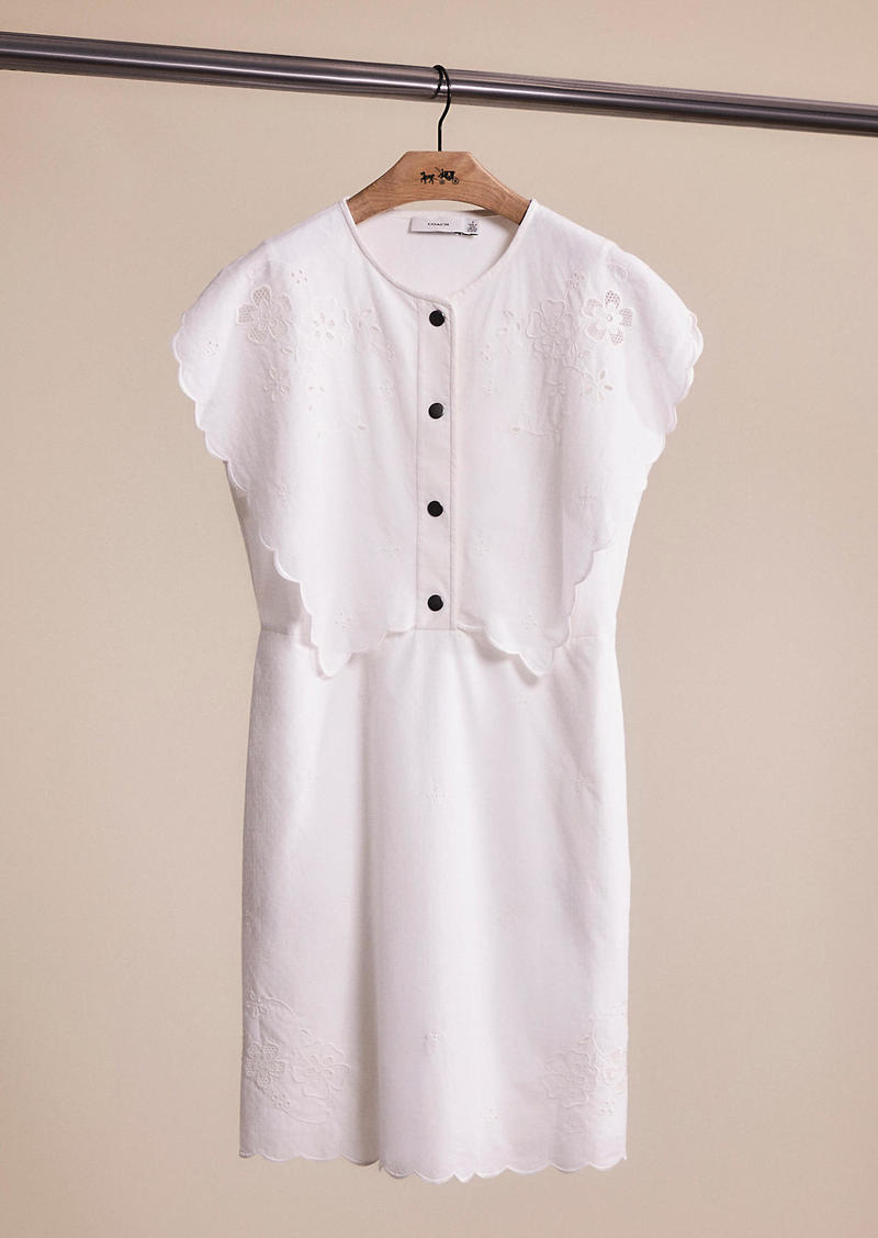 Coach Restored Short Broderie Anglaise Dress