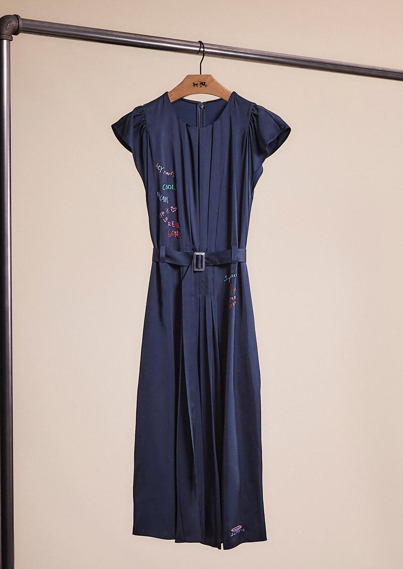 Coach Restored Sleeveless Pleated Dress