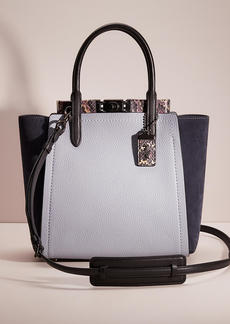 Coach Restored Troupe Tote In Colorblock With Snakeskin Detail