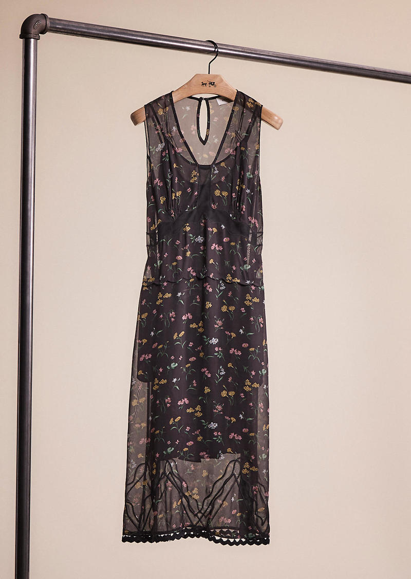 Coach Restored Wildflower Print Sleeveless Dress