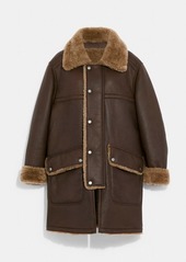 Coach reversible cheap shearling parka