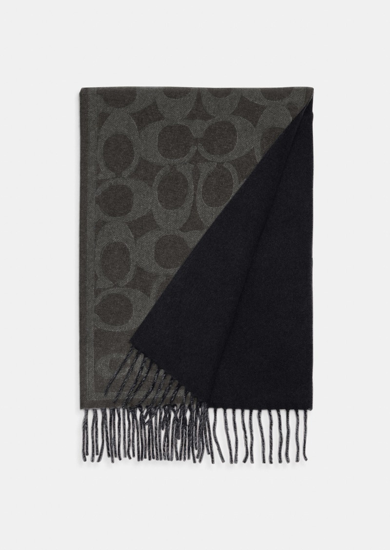 Coach Reversible Signature Cashmere Muffler