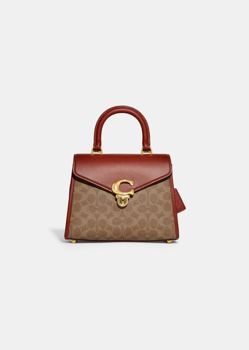 Coach Sammy Top Handle Bag In Signature Canvas