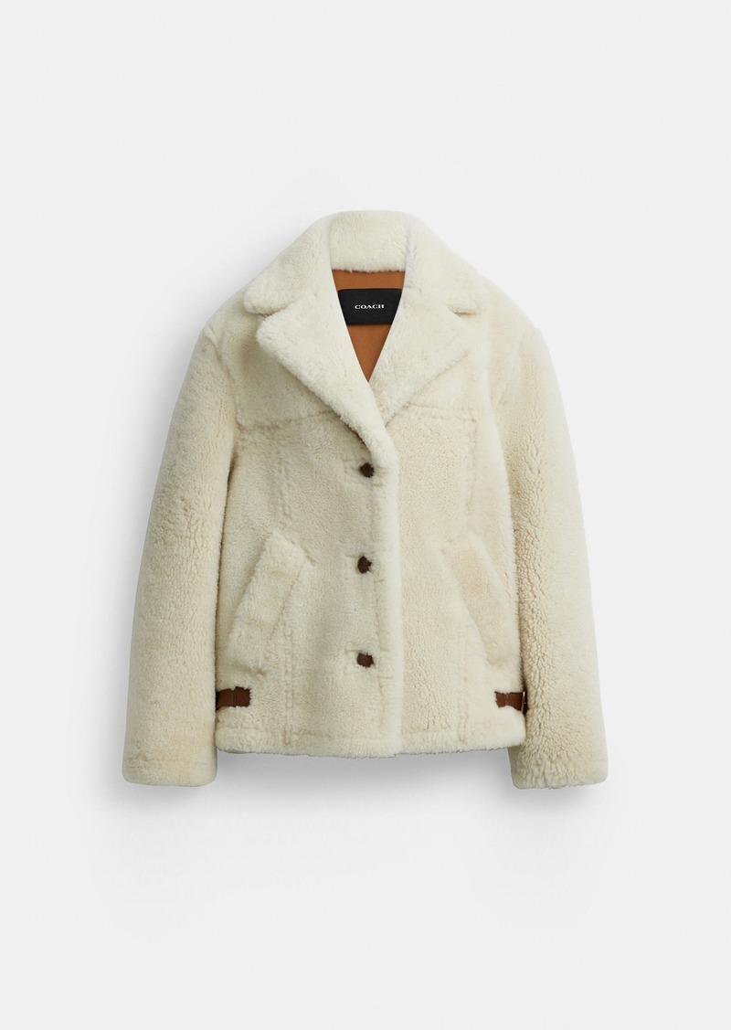 Coach Shearling Cardi Coat