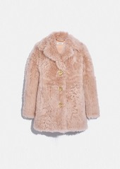 Coach shearling coat with turnlocks