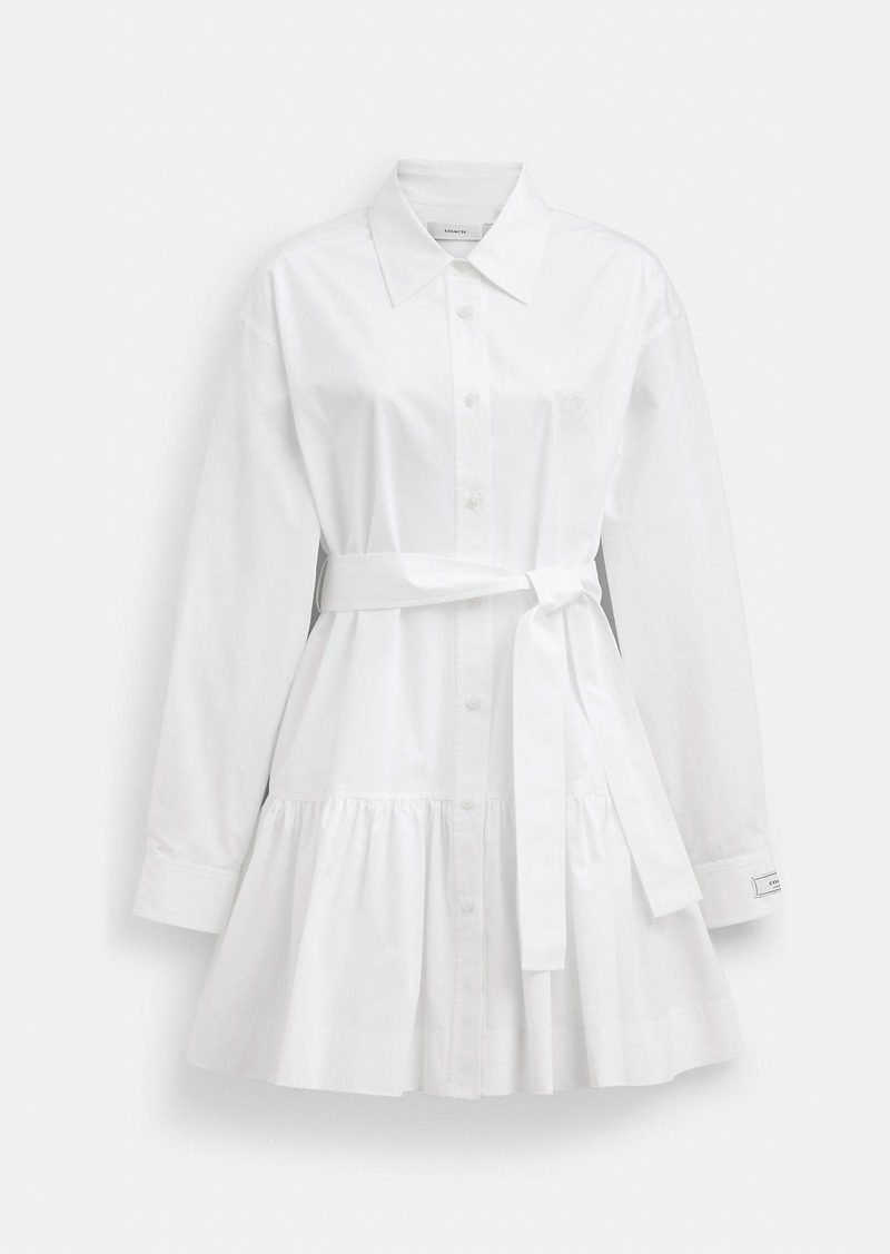 Coach Shirt Dress In Organic Cotton