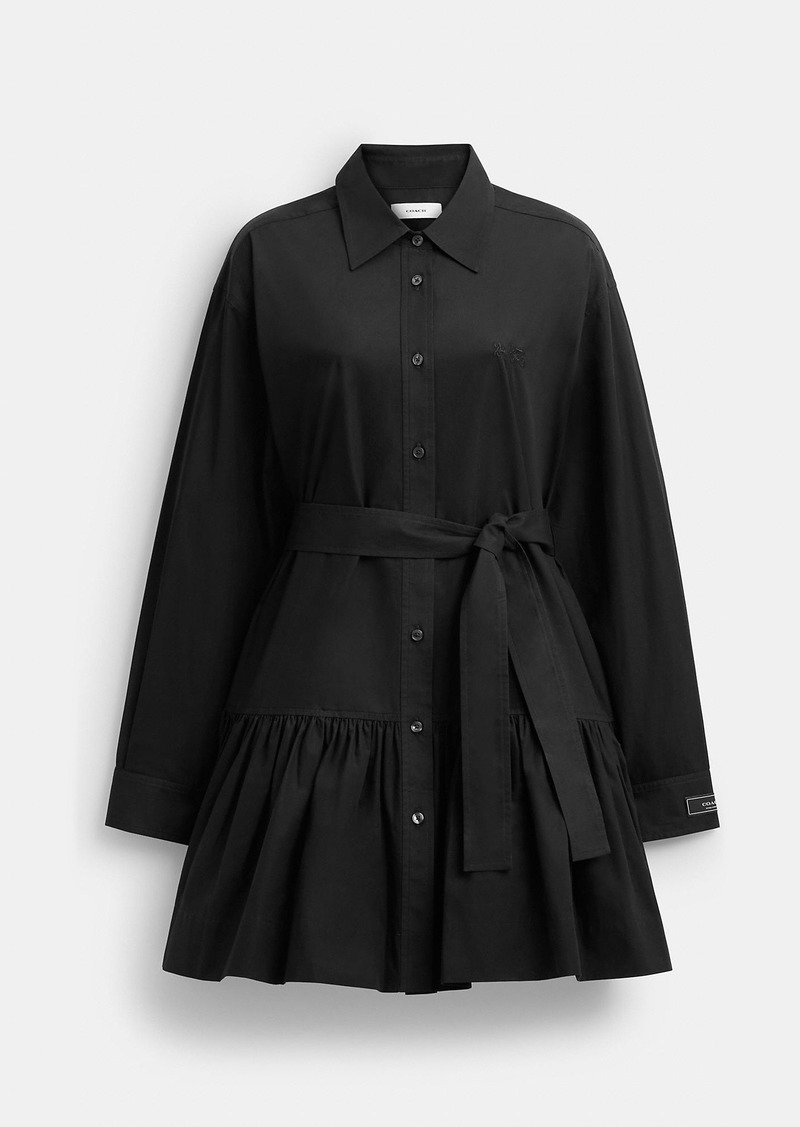 Coach Shirt Dress In Organic Cotton