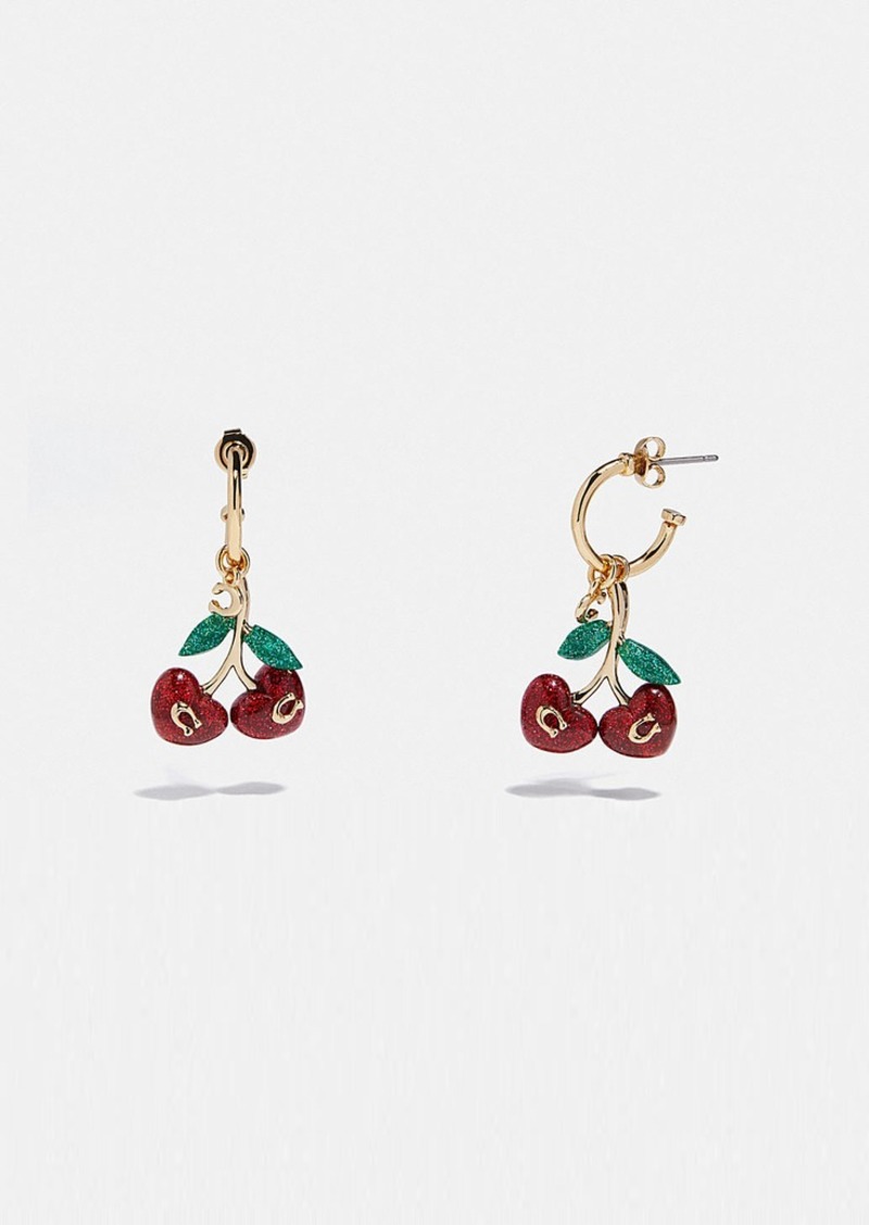 coach cherry earrings