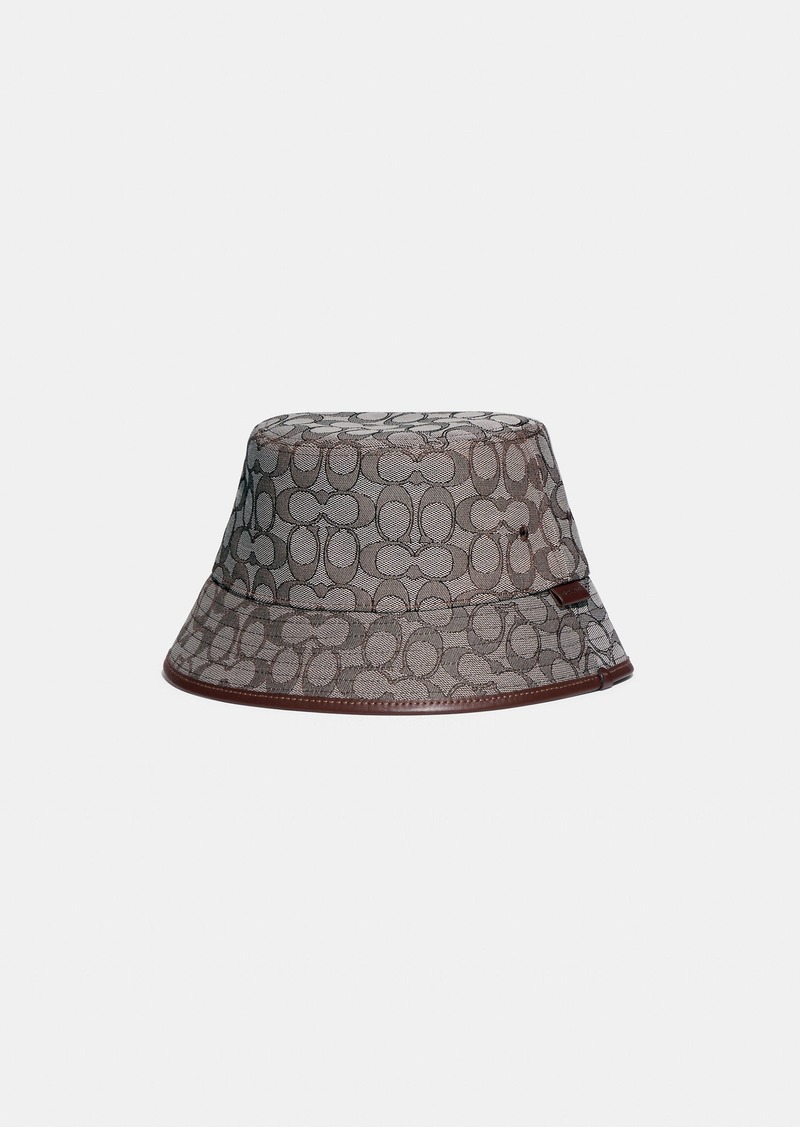 Coach Signature Jacquard Bucket Hat