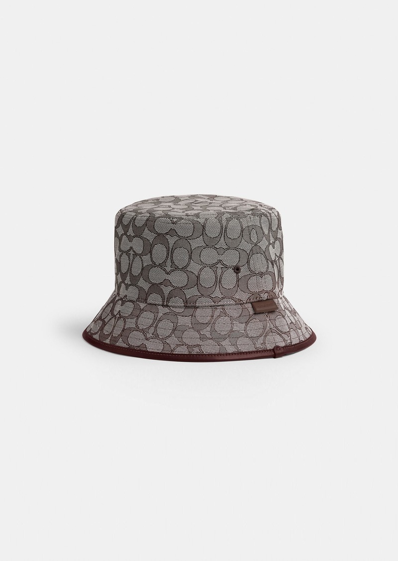 Coach Signature Jacquard Bucket Hat