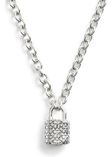 Coach Signature Quilted Padlock Pendant Necklace