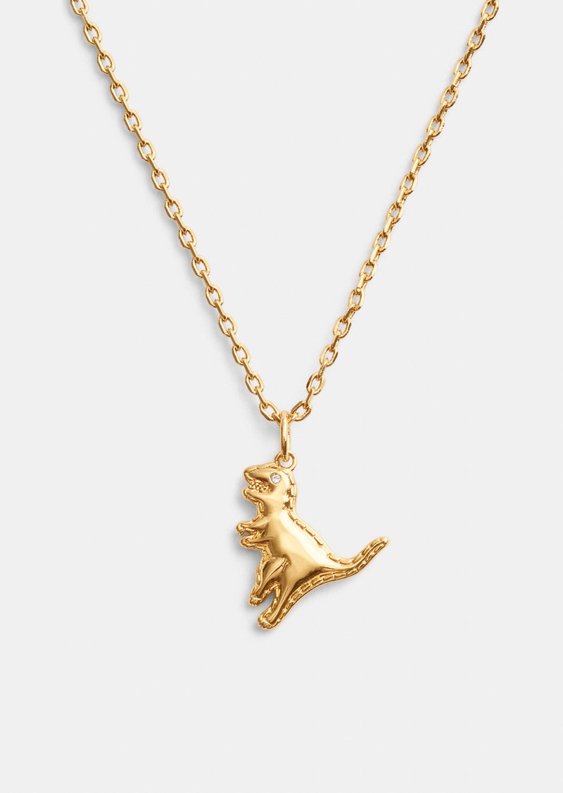 Coach Stitched Rexy Pendant Necklace