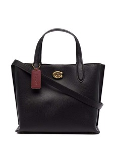 Coach tag-detail leather tote bag