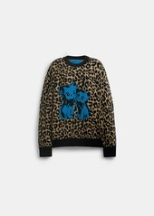 Coach The Lil Nas X Drop Leopard Print Crewneck Sweater
