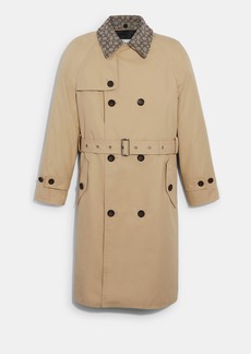 Coach Trench Coat In Organic Cotton And Recycled Polyester