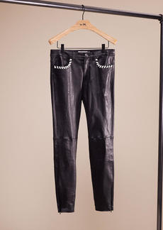 Coach Upcrafted Stretch Leather Pants