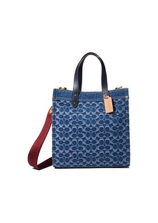 Coach Washed Denim Signature Field Tote