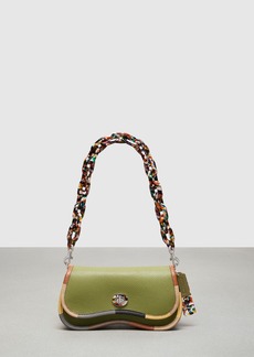 Wavy Dinky Bag In Coachtopia Leather With Colorful Binding