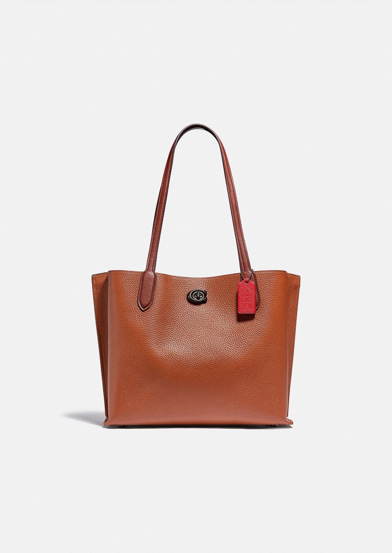 Coach Willow Tote Bag In Colorblock With Signature Canvas Interior