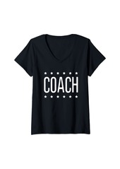 Womens Coach Cool Coaches V-Neck T-Shirt
