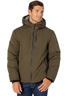 Cole Haan 28" Oxford Nylon Hooded Jacket with Rubberized Trim