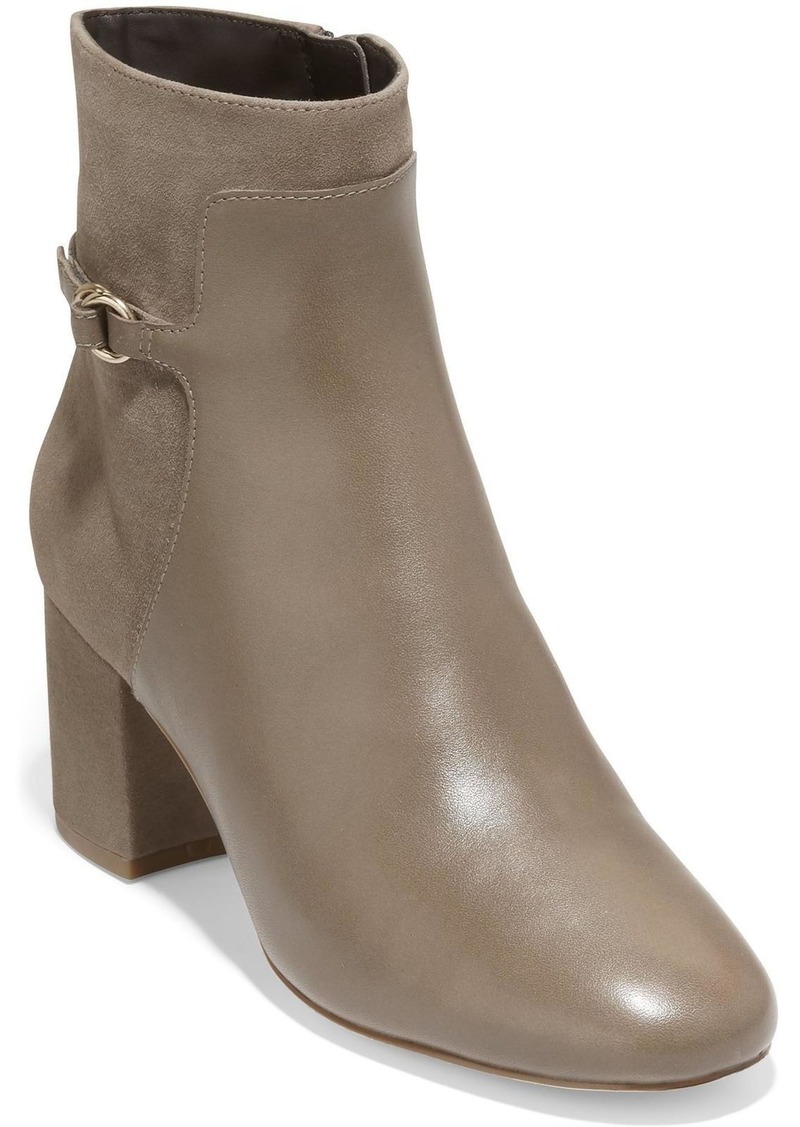 Cole Haan Amalie Womens Leather Zip Up Ankle Boots