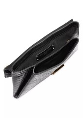 Cole Haan Christena Crocodile-Embossed Leather Clutch