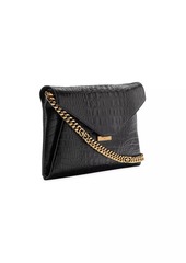 Cole Haan Christena Crocodile-Embossed Leather Clutch