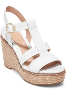 Cole Haan Cloud All Day Womens Leather Buckle Wedge Heels