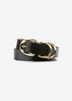 Cole Haan Women's 25Mm Organic Harness W Metal Loops Belt - Black Size XS