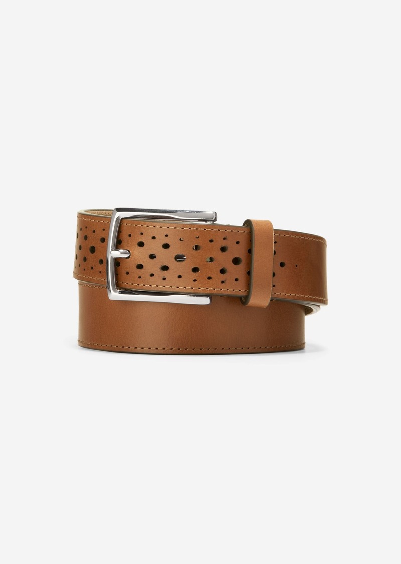 Cole Haan 32mm Washington Perforated Belt - Brown Size 42