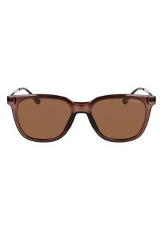 Cole Haan 53mm Polarized Square Sunglasses in Brown Crystal at Nordstrom Rack
