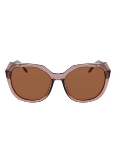 Cole Haan 55mm Polarized Oversize Sunglasses in Taupe Crystal at Nordstrom Rack