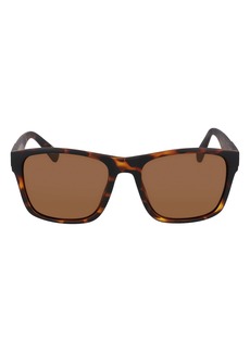 Cole Haan 55mm Polarized Square Sunglasses in Tortoise at Nordstrom Rack