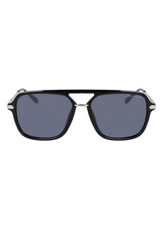 Cole Haan 56mm Polarized Navigator Sunglasses in Black at Nordstrom Rack