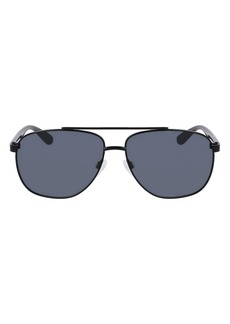Cole Haan 61mm Combination Aviator Polarized Sunglasses in Black at Nordstrom Rack