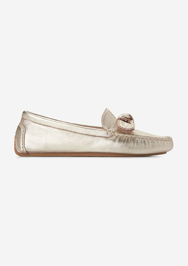 Cole Haan Women's Bellport Bow Driver Shoes - Gold Size 5.5