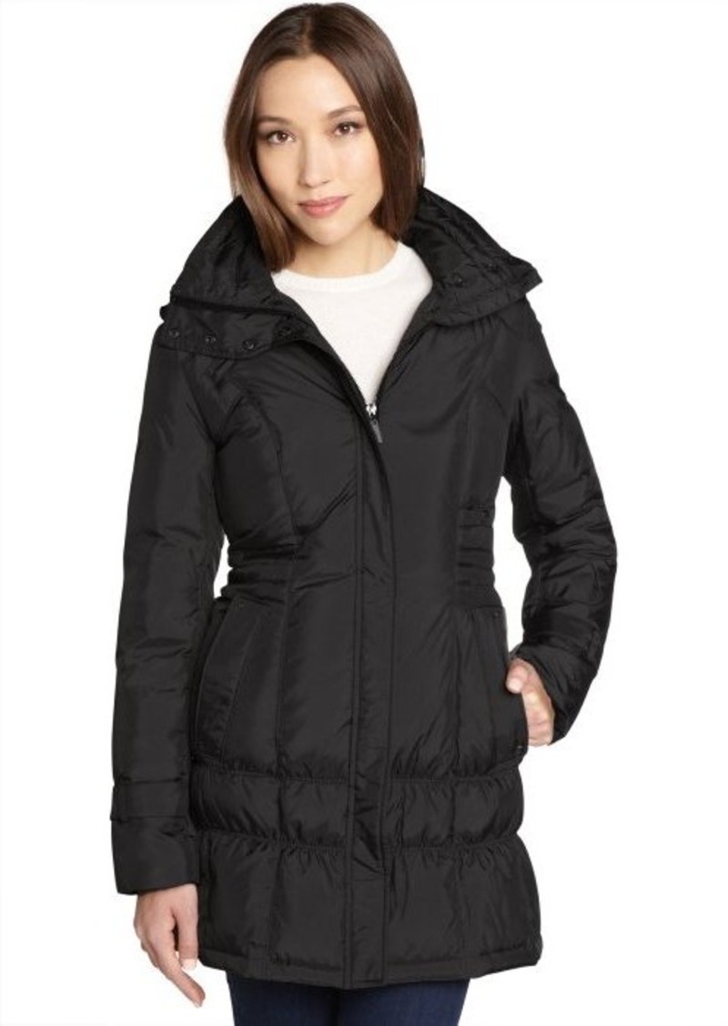 Cole Haan Cole Haan black quilted down filled 3/4 length puffer coat ...