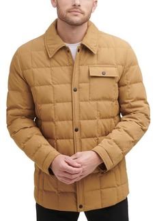 Cole Haan Box Quilted Shirt Jacket in Khaki at Nordstrom